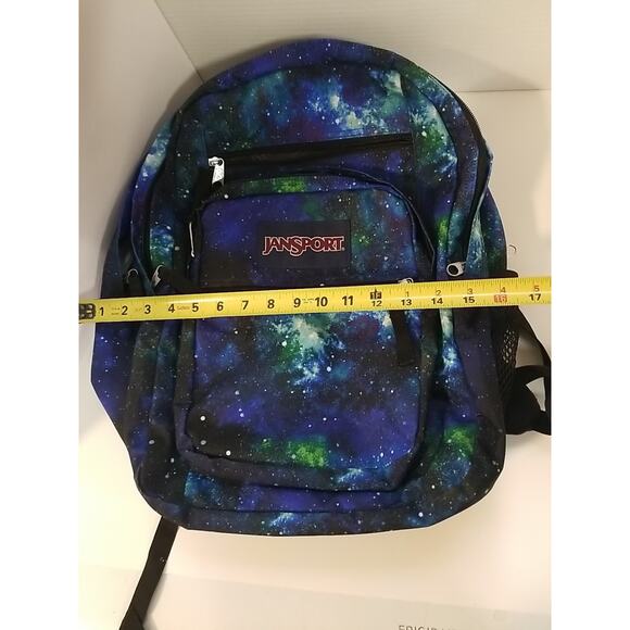 Jansport Big Student Backpack Galaxy Print Blue 34L Laptop Sleeve School Bag New - Picture 8 of 9